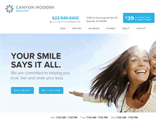 Tablet Screenshot of canyonmoderndentistry.com